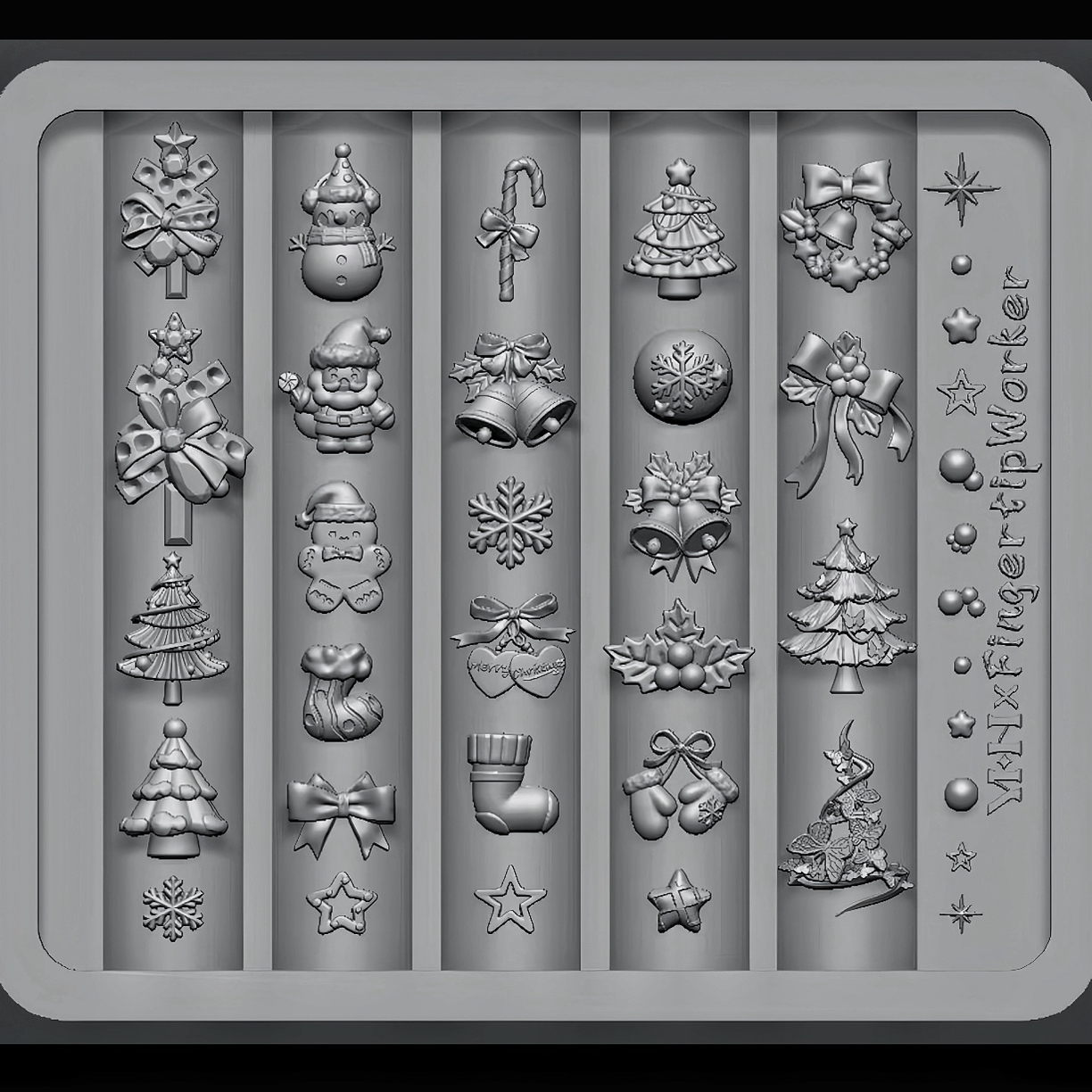 FingertipWorker | 圣诞、蕾丝模具（蕾丝印花板）