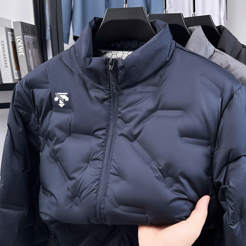 迪桑夹克男款冬季新款90白鸭绒男士立领加厚保暖短款防寒羽绒外套