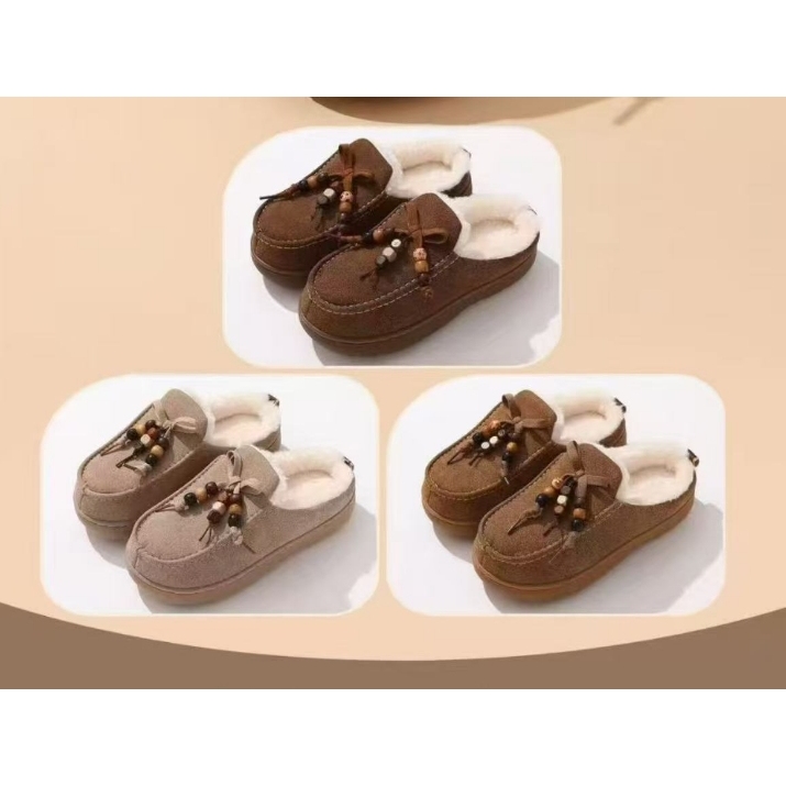 2536复古圆头厚底博肯包头半托棉鞋