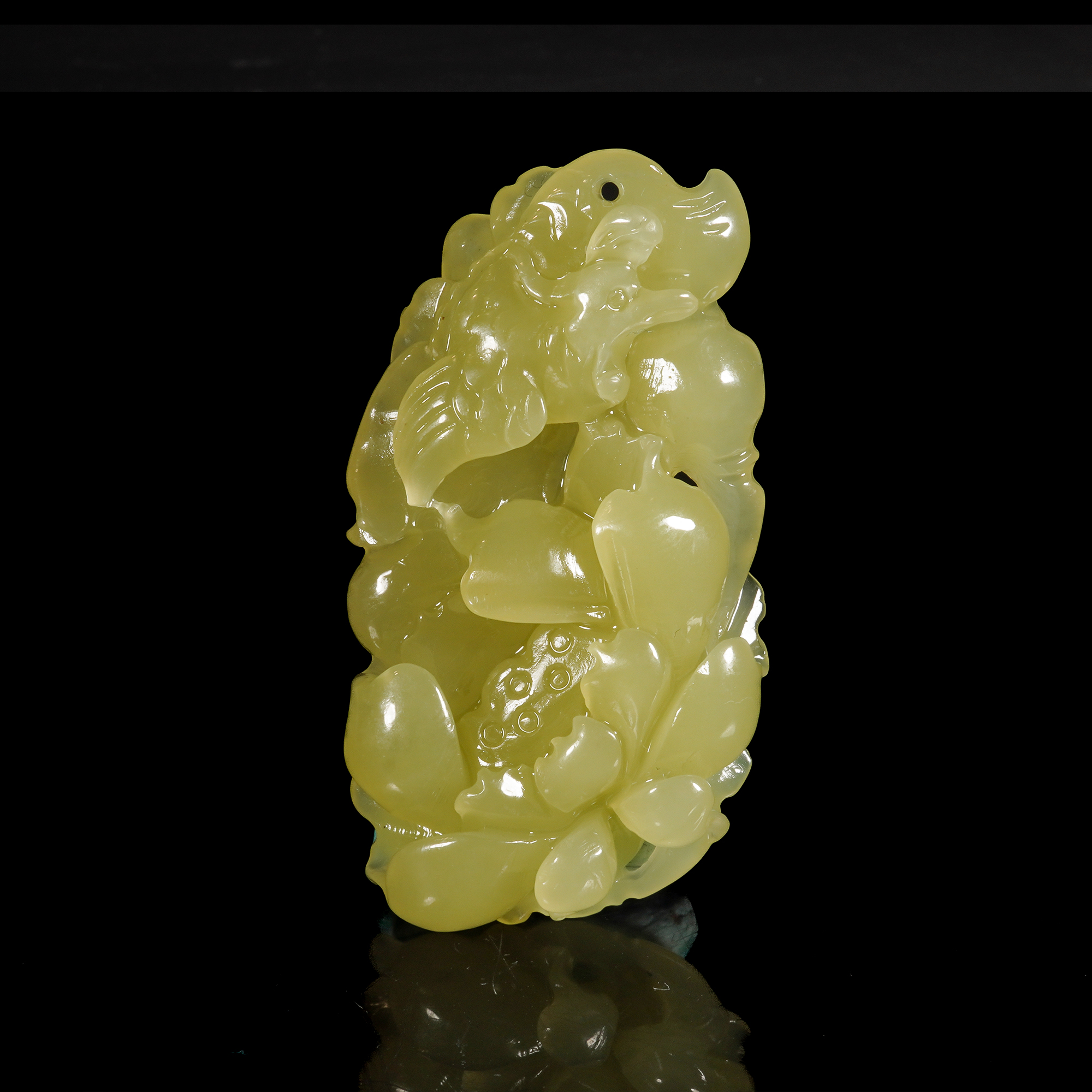 LOT.001和田玉巧雕连连高升/X4083