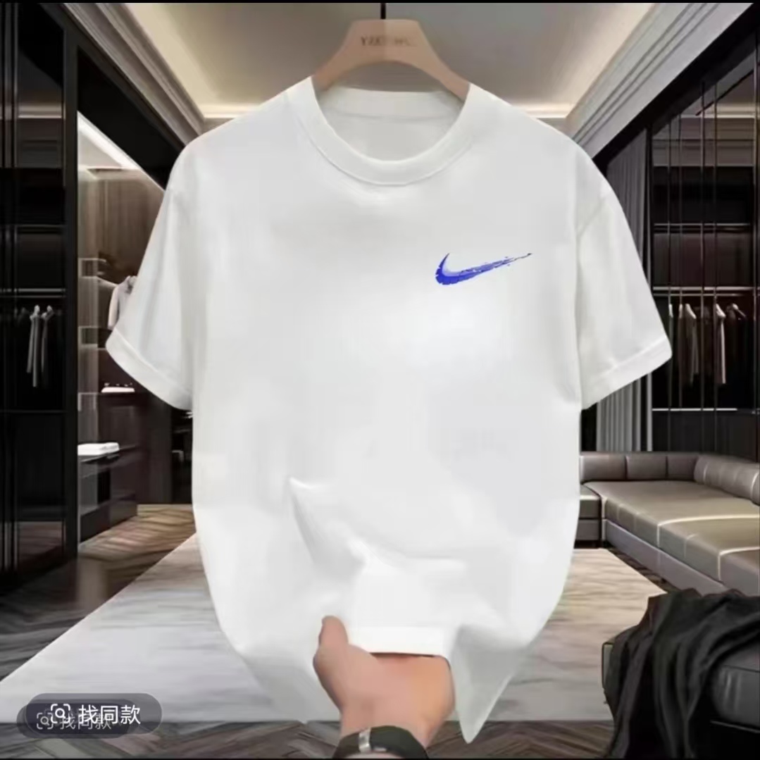 宽松印花男士半袖短袖嘻哈夏季情侣宽松型圆领T恤