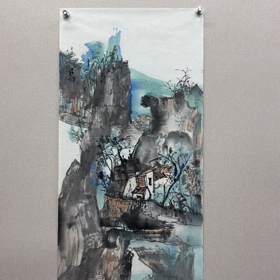 国画艺术家真人手绘