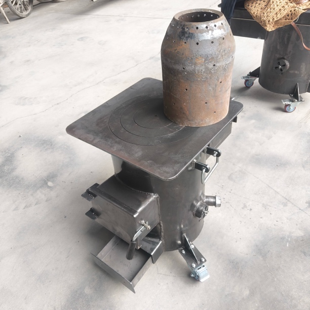 45公分方面220内胆农村柴煤俩用加重加厚无烟气化炉取暖做饭烤箱