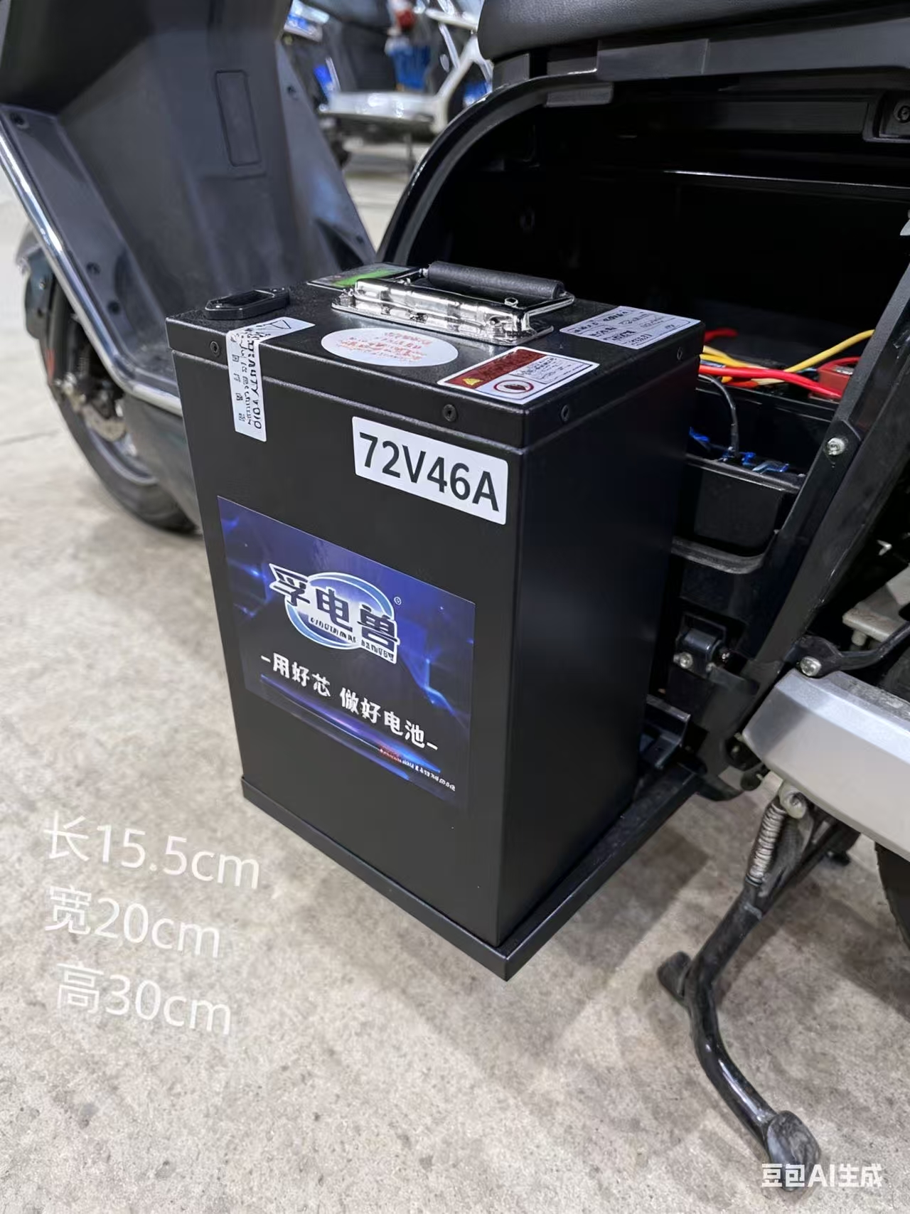 （黑色蓝色随机）孚电兽72V46A产品电池电动车电池.