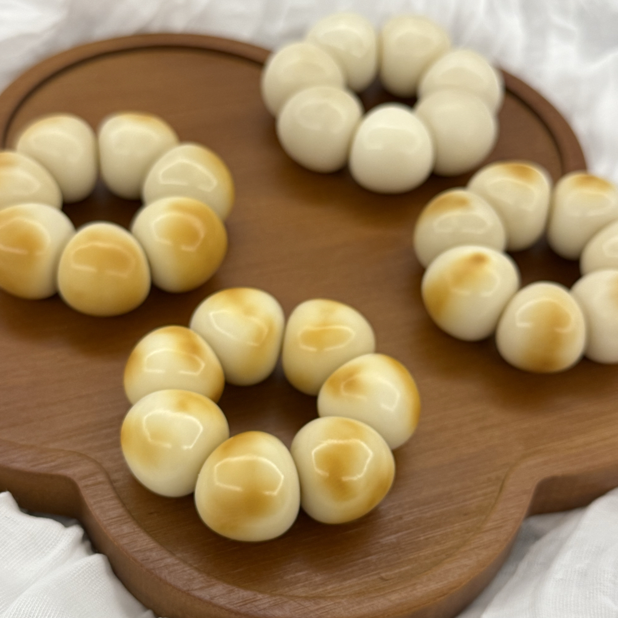 天然象牙果蒜瓣山竹可爱手捻文玩盘玩串