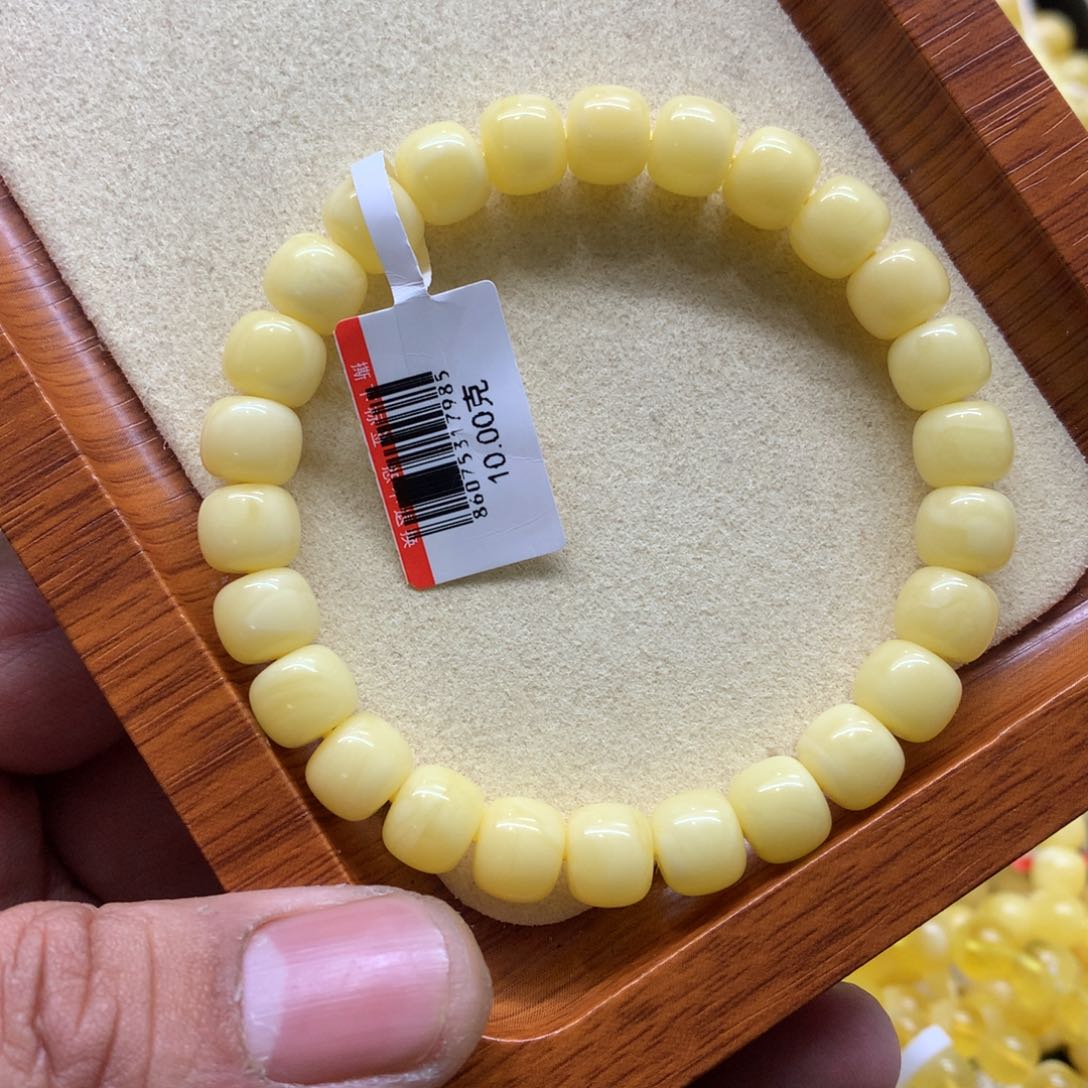 蜜蜡手链未镶嵌黑**妖蜜蜡