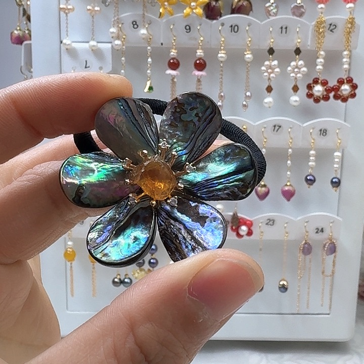 淡水珍珠发饰银S925镶嵌魅**人