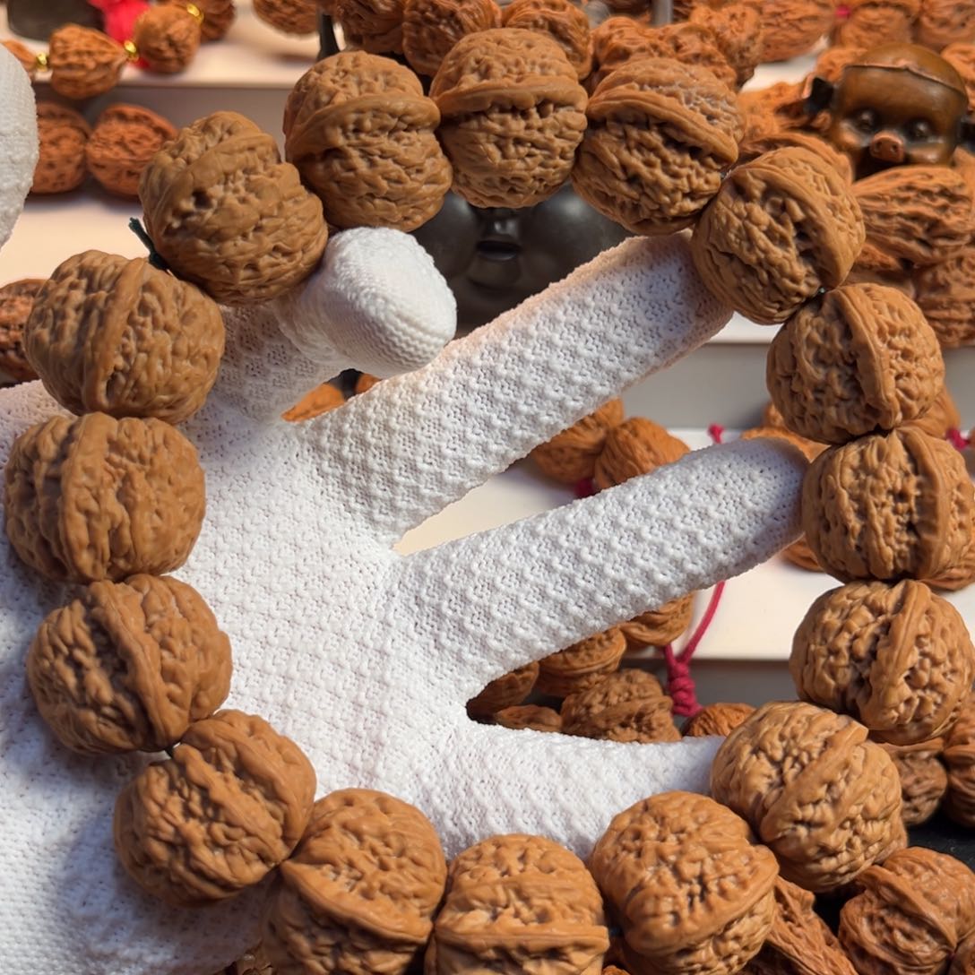 桃核手串水晶磨盘