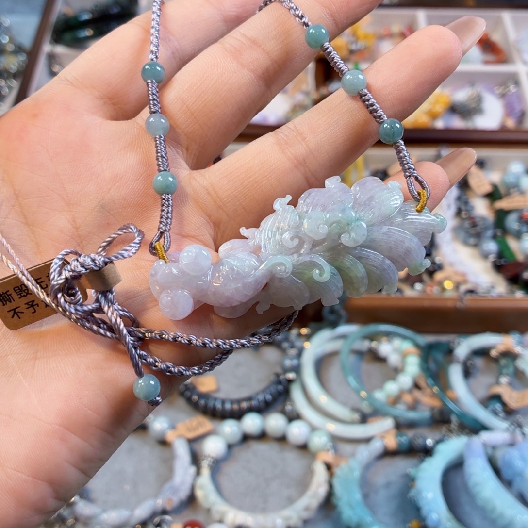 爱***可未镶嵌手链翡翠手串