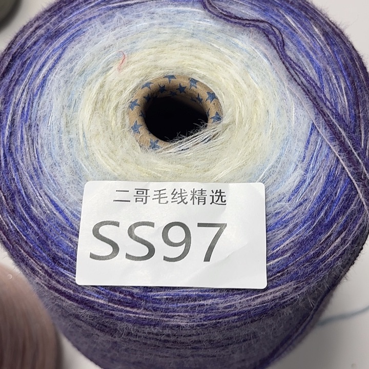 织绣羊毛绒渐变蛋糕线