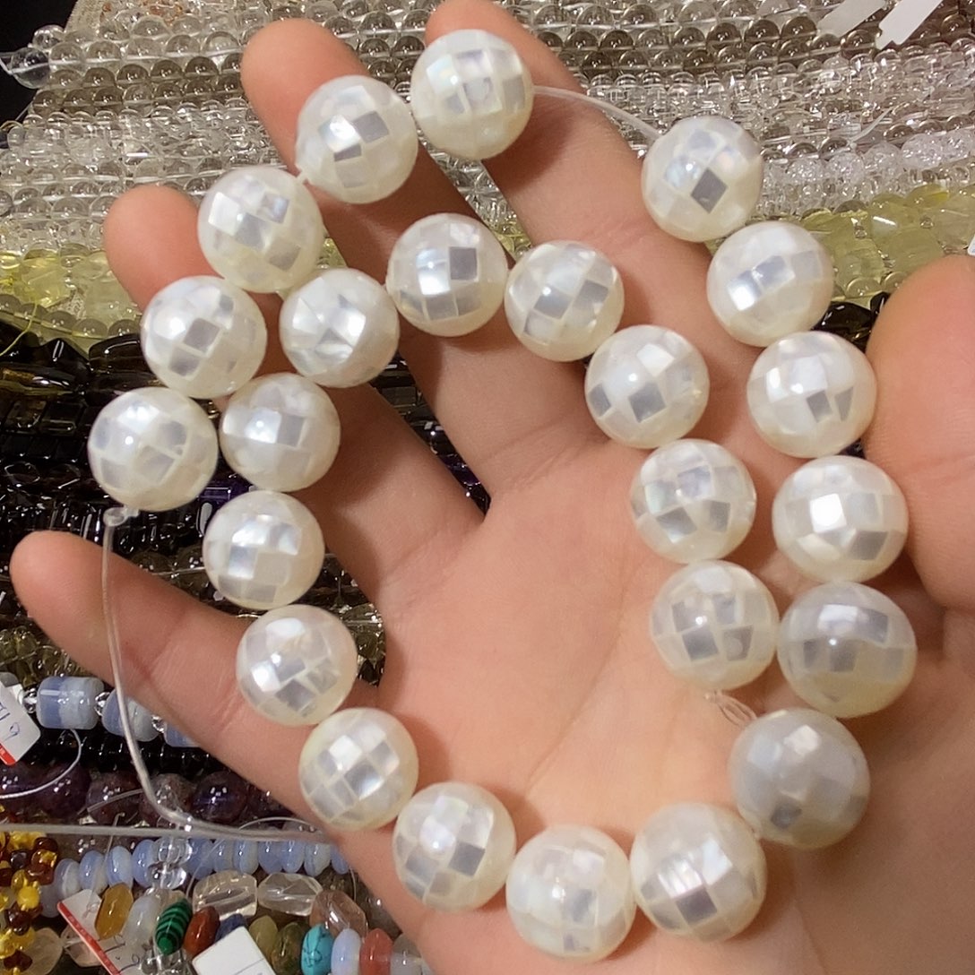 玛瑙/玉髓散珠螺钿卡14一颗