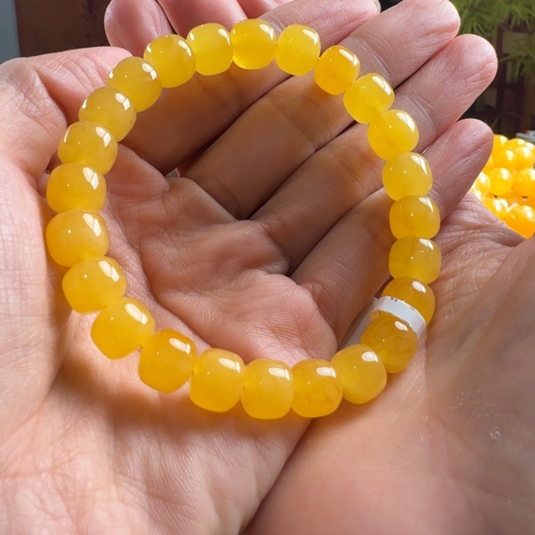 蜜蜡毛衣链未镶嵌