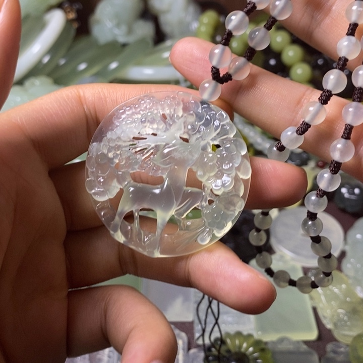 岫玉岫玉颈饰未镶嵌