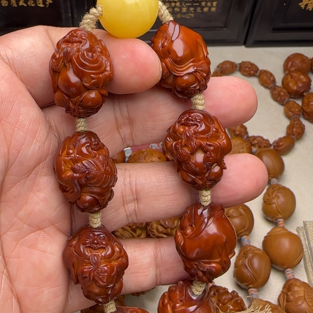 【闪购商品】橄榄核手串/手链财神核雕核雕核雕