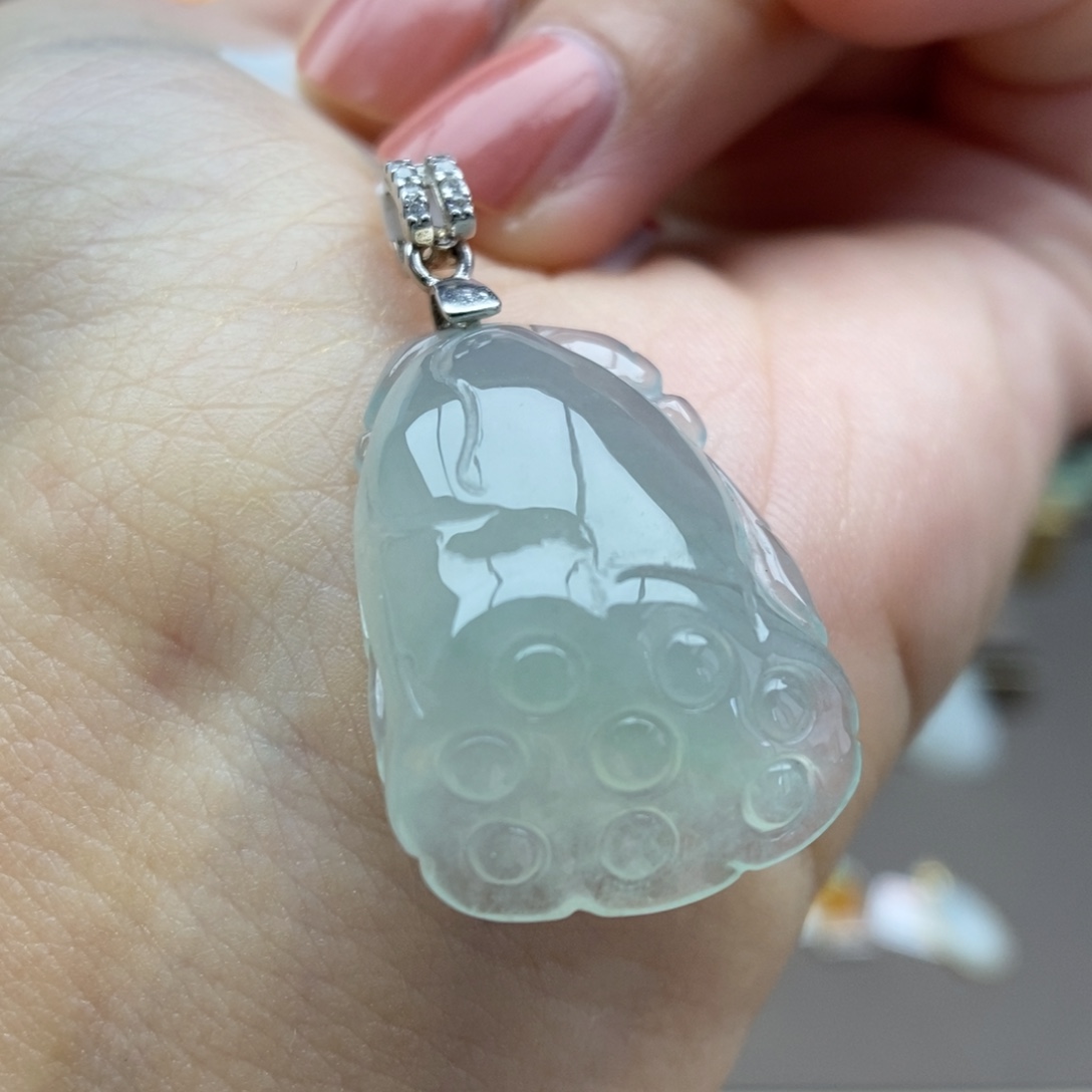 翡翠银S925镶嵌颈饰吊坠27