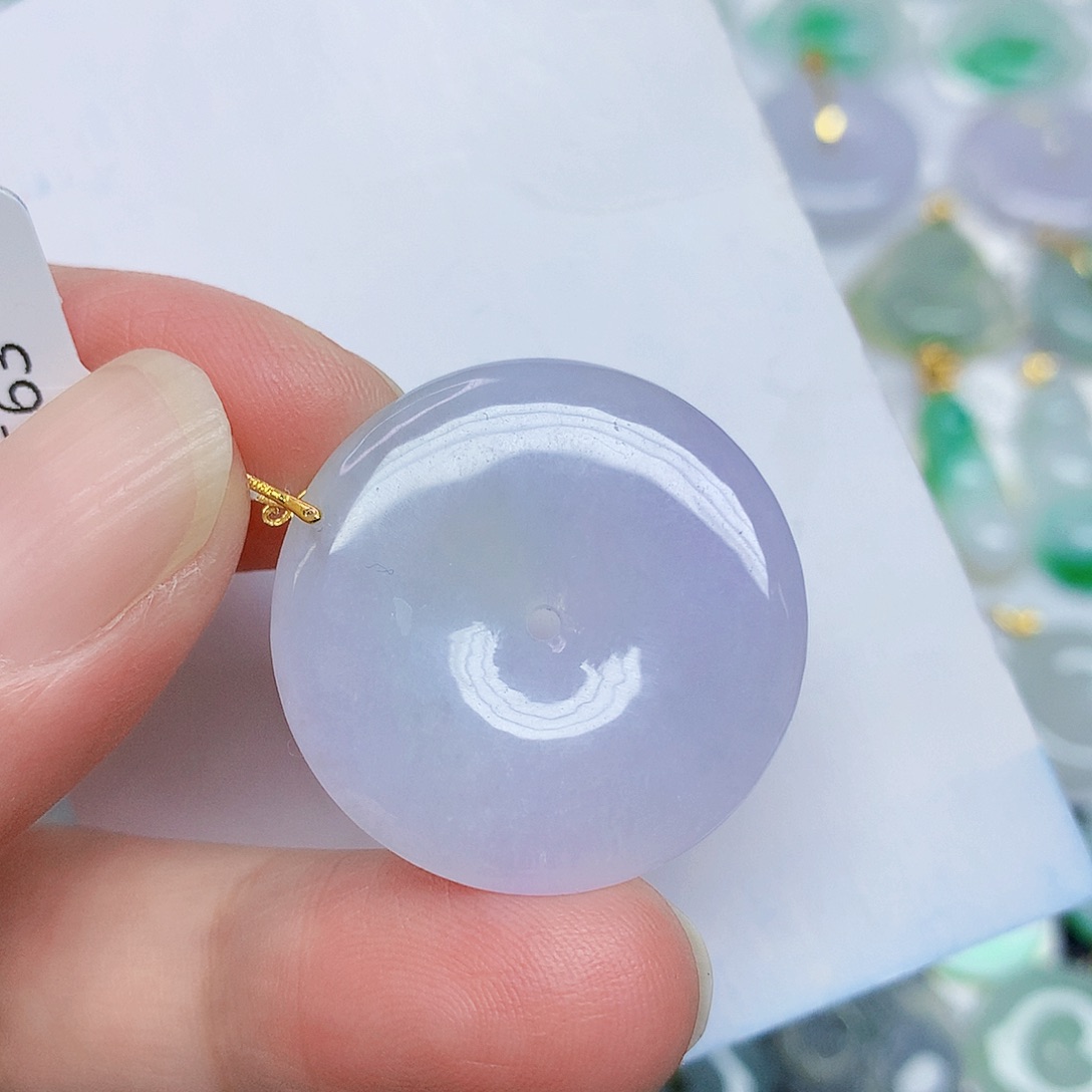 翡翠18K金镶嵌颈饰3456778