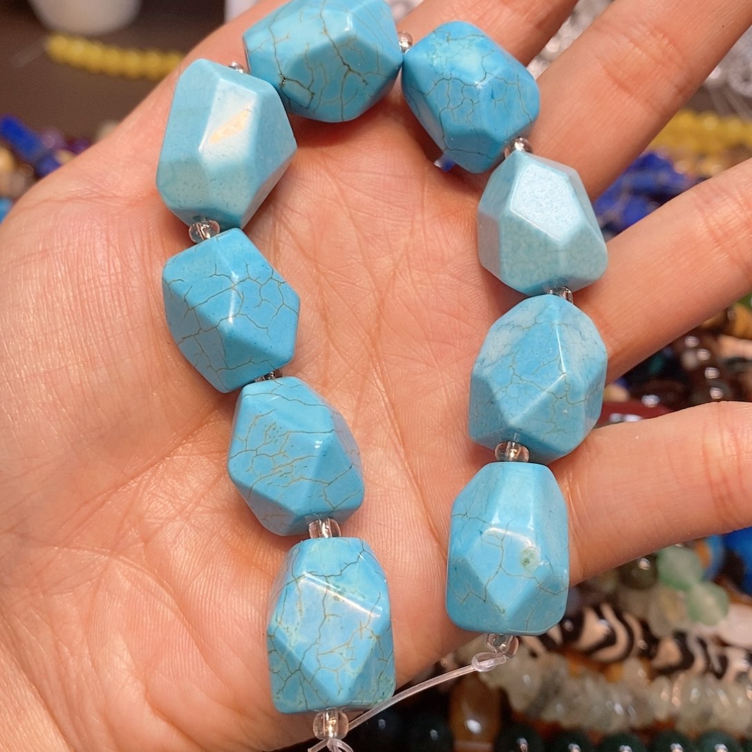 玛瑙/玉髓散珠天然松切面到手短条