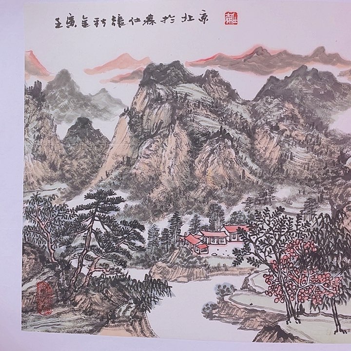 国画宋庄的一位老爷爷在