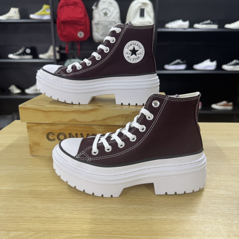 CONVERSE/匡威AII Star酒红色松糕底增高帮复古高帮帆布鞋A09401C