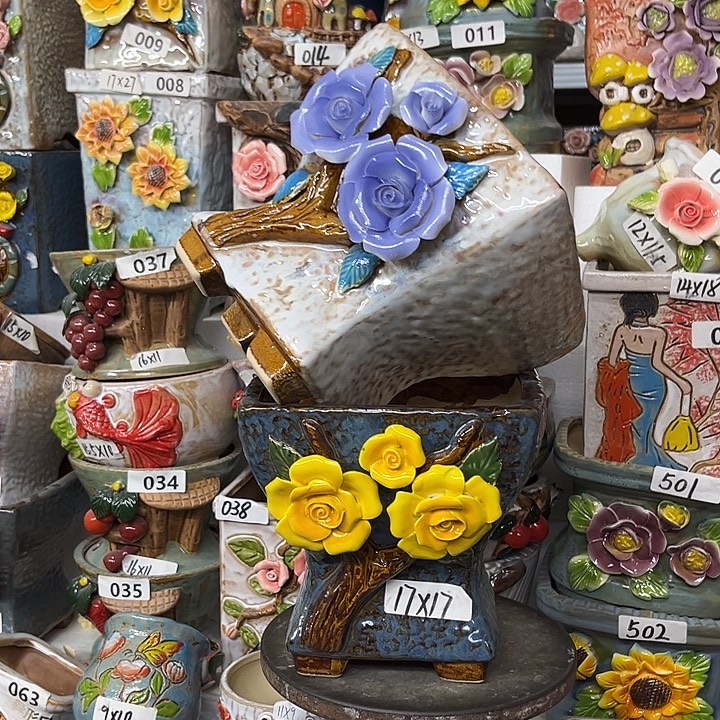 粗陶材质多肉花盆