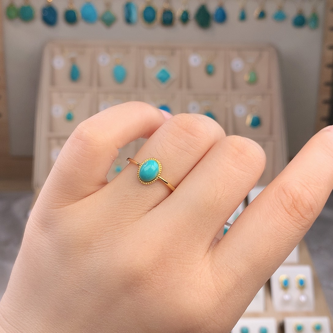 绿松石未镶嵌戒指