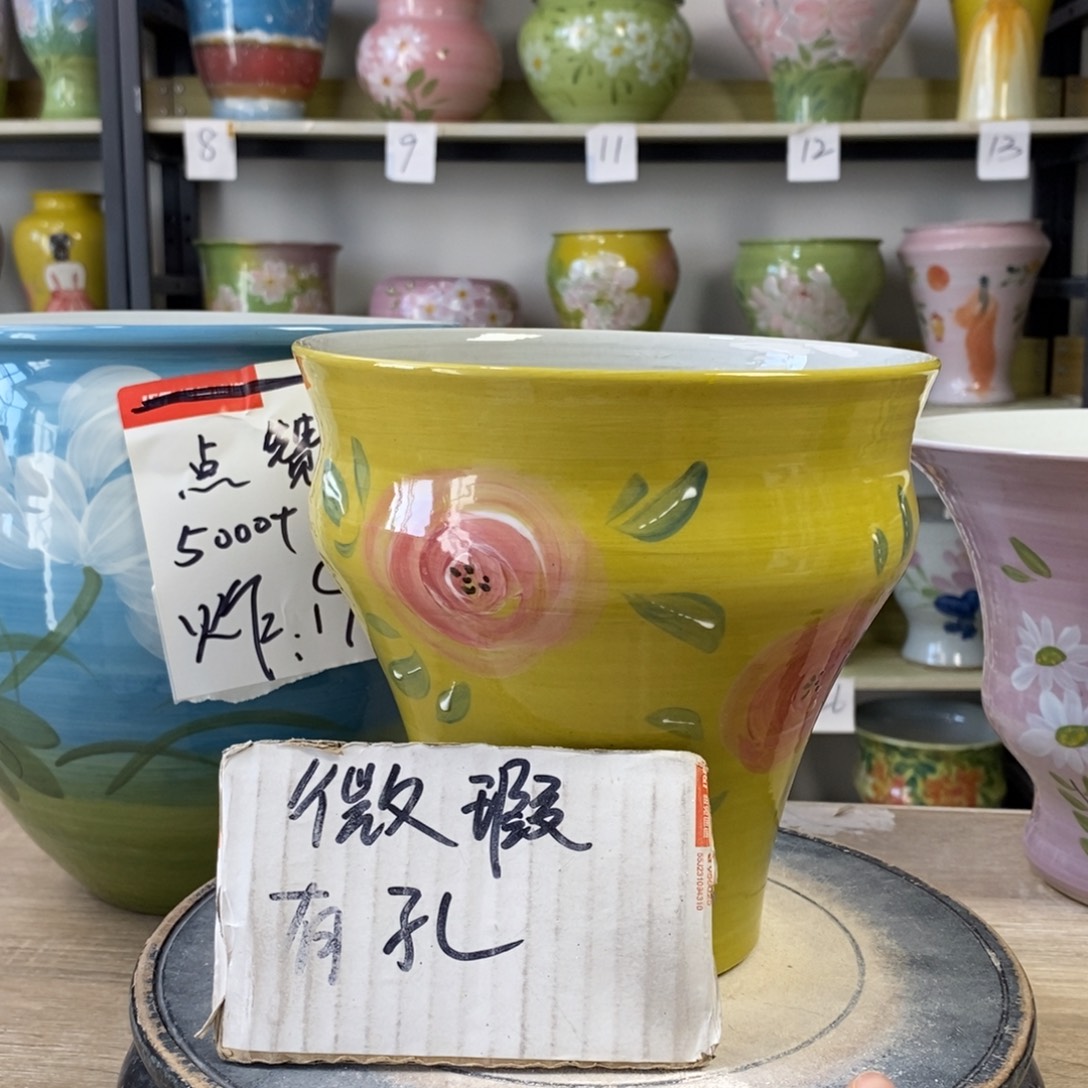 景德镇手工手绘陶瓷花盆