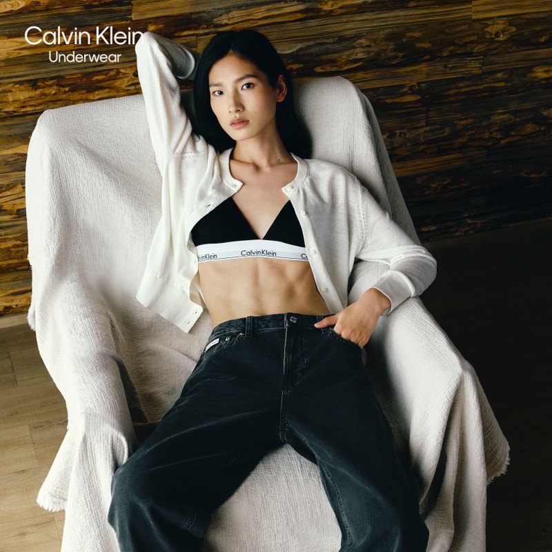 【明星同款摩登引力带】CK内衣女士时尚薄款无钢圈三角文胸