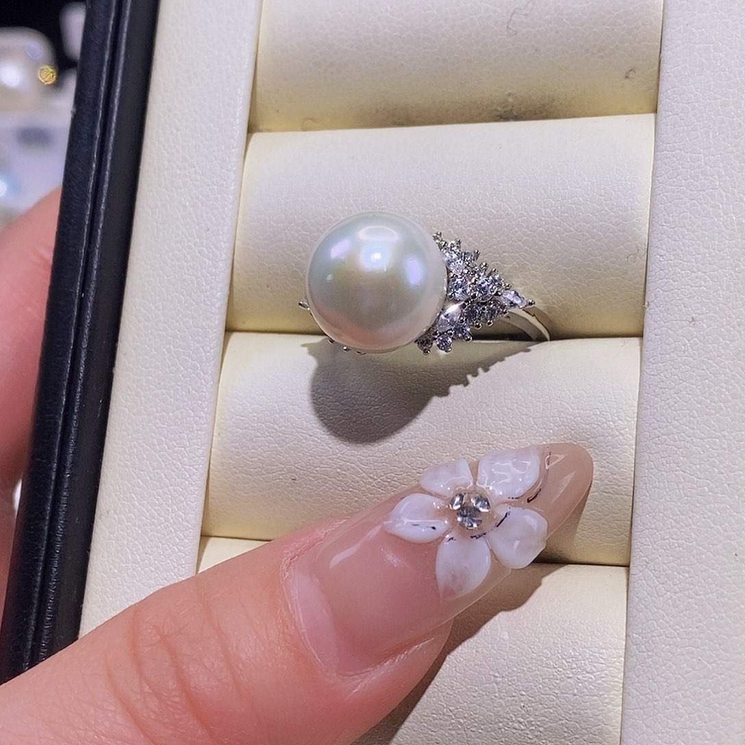淡水珍珠戒指合金