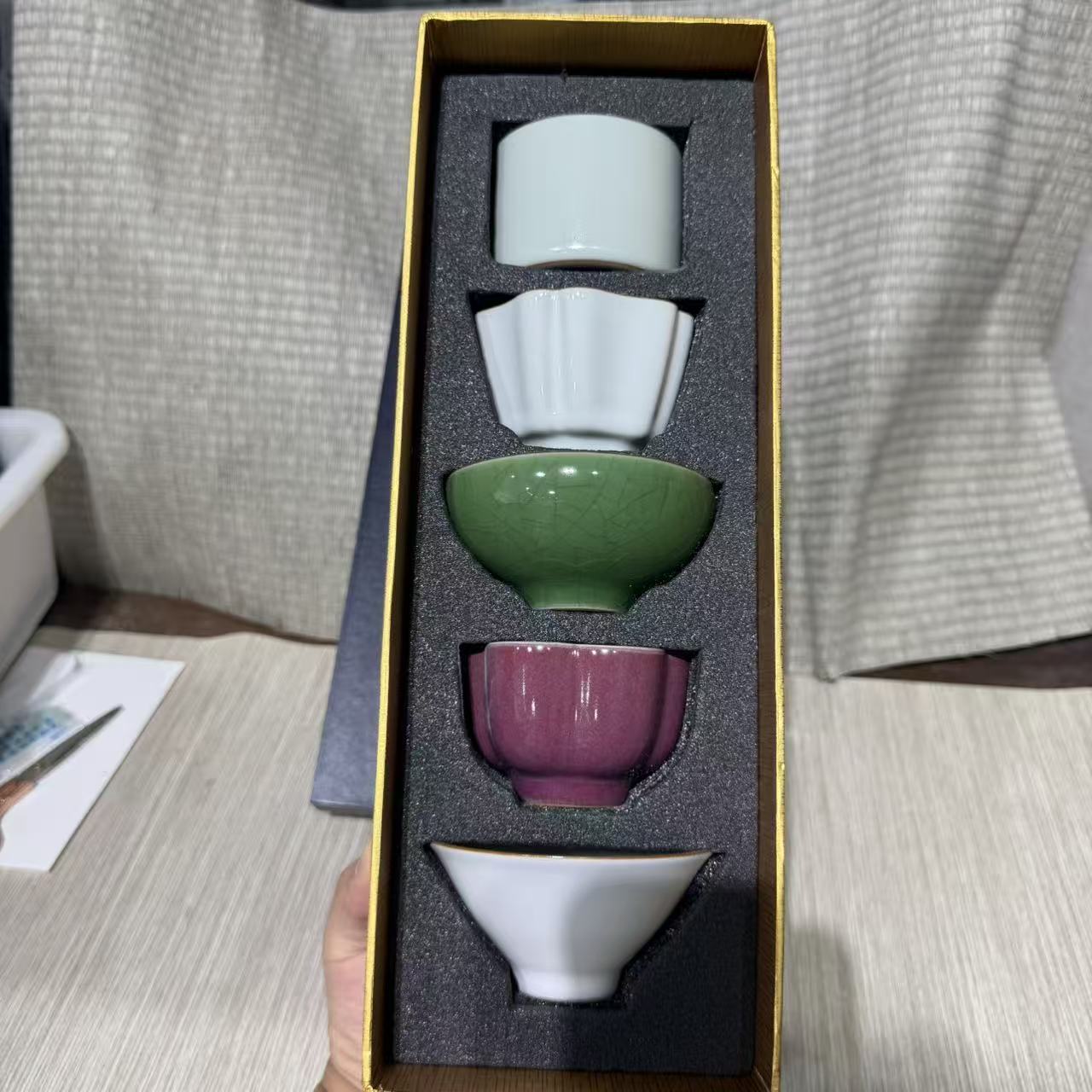 【闪购商品】五大名窑品茗杯  2204