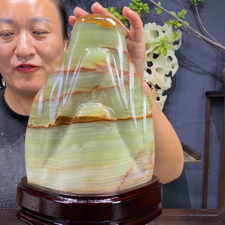 石材伊朗古青石摆件