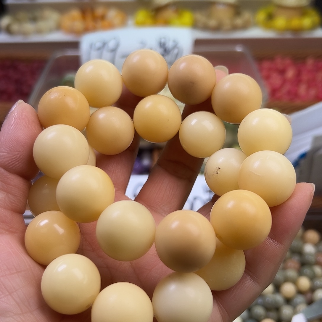 菩提根/象牙果手串瑕疵卡20唐心圆1条