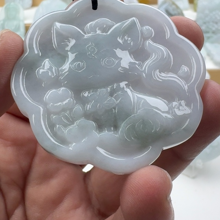 翡翠未镶嵌颈饰天然缅甸A货翡翠