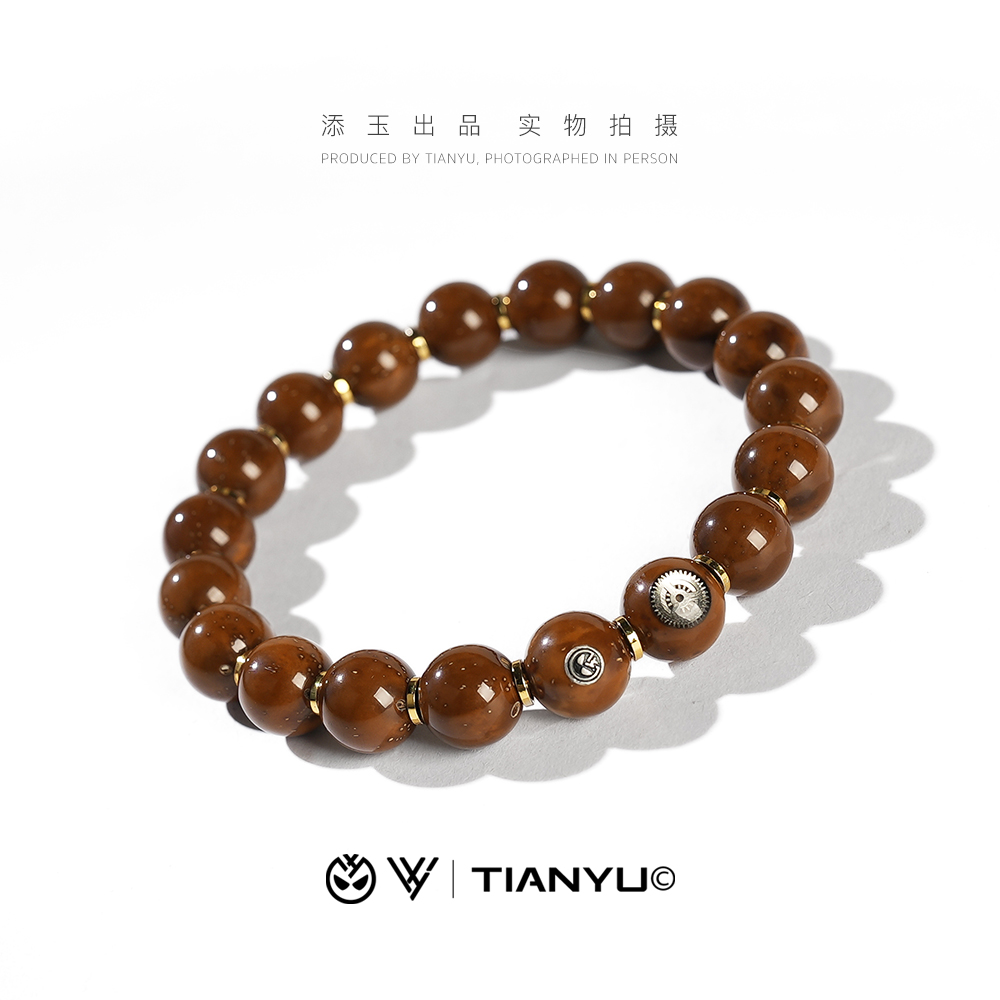 【TIANYU】「零」系列紫金鼠圆珠 朋 克 款单圈手串10-11mm[TY123]