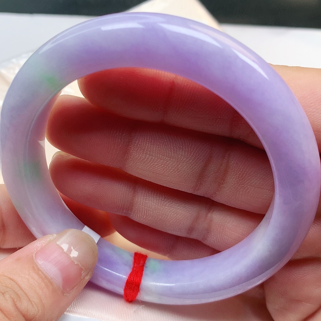 未镶嵌手镯翡翠缅甸纯天然翡翠紫罗兰色系122号