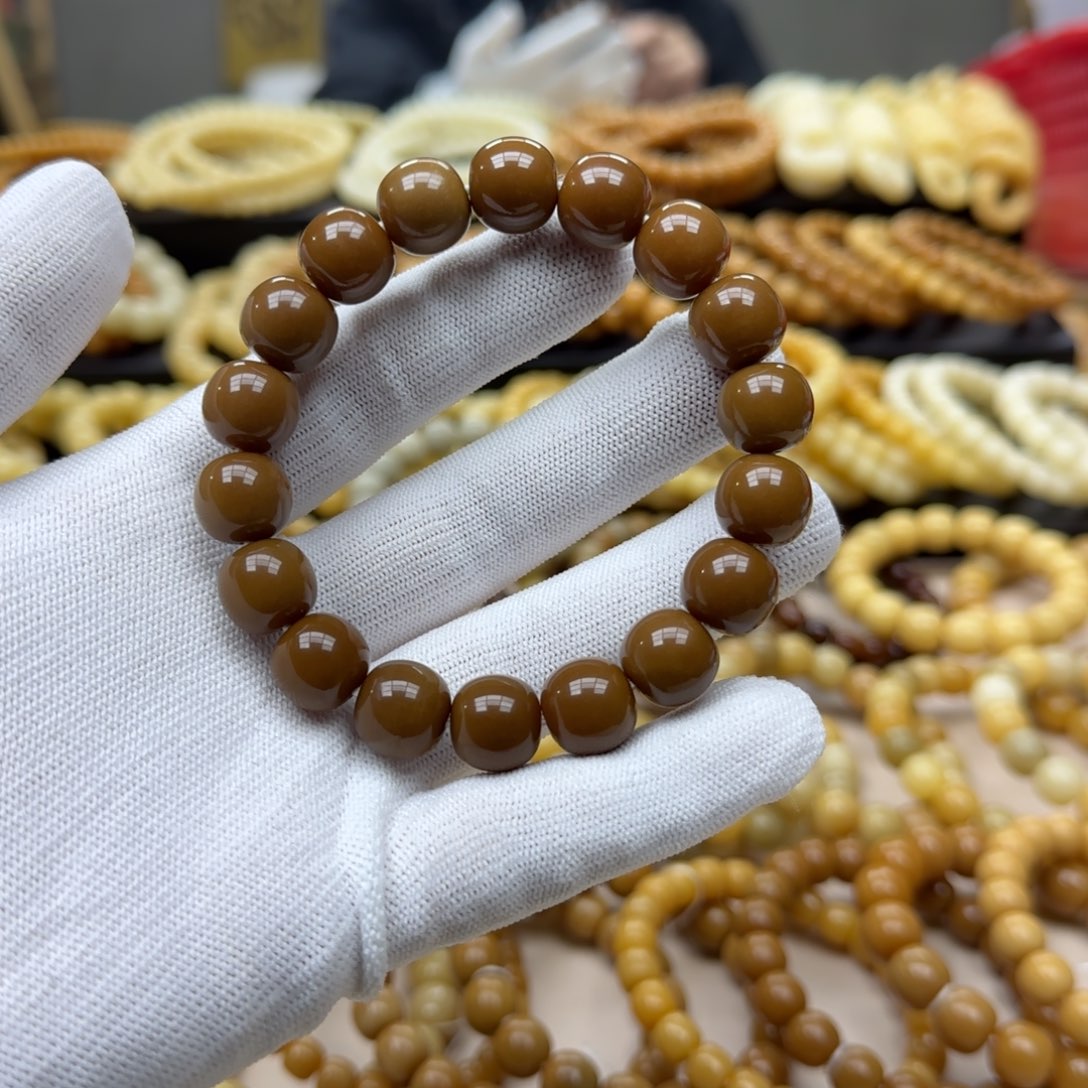 手串菩提根/象牙果13珑珠 11年 鬼工
