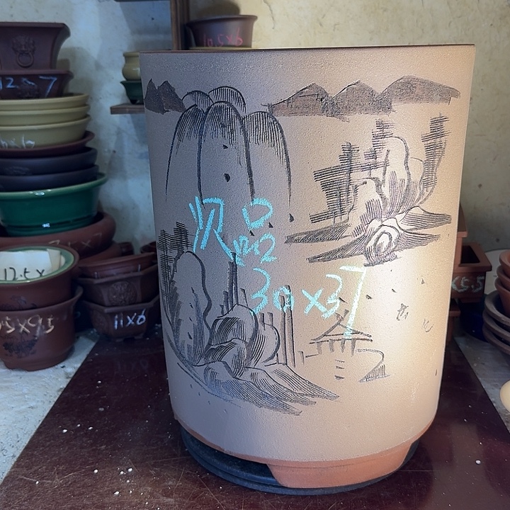 宜兴紫砂花盆手工制作