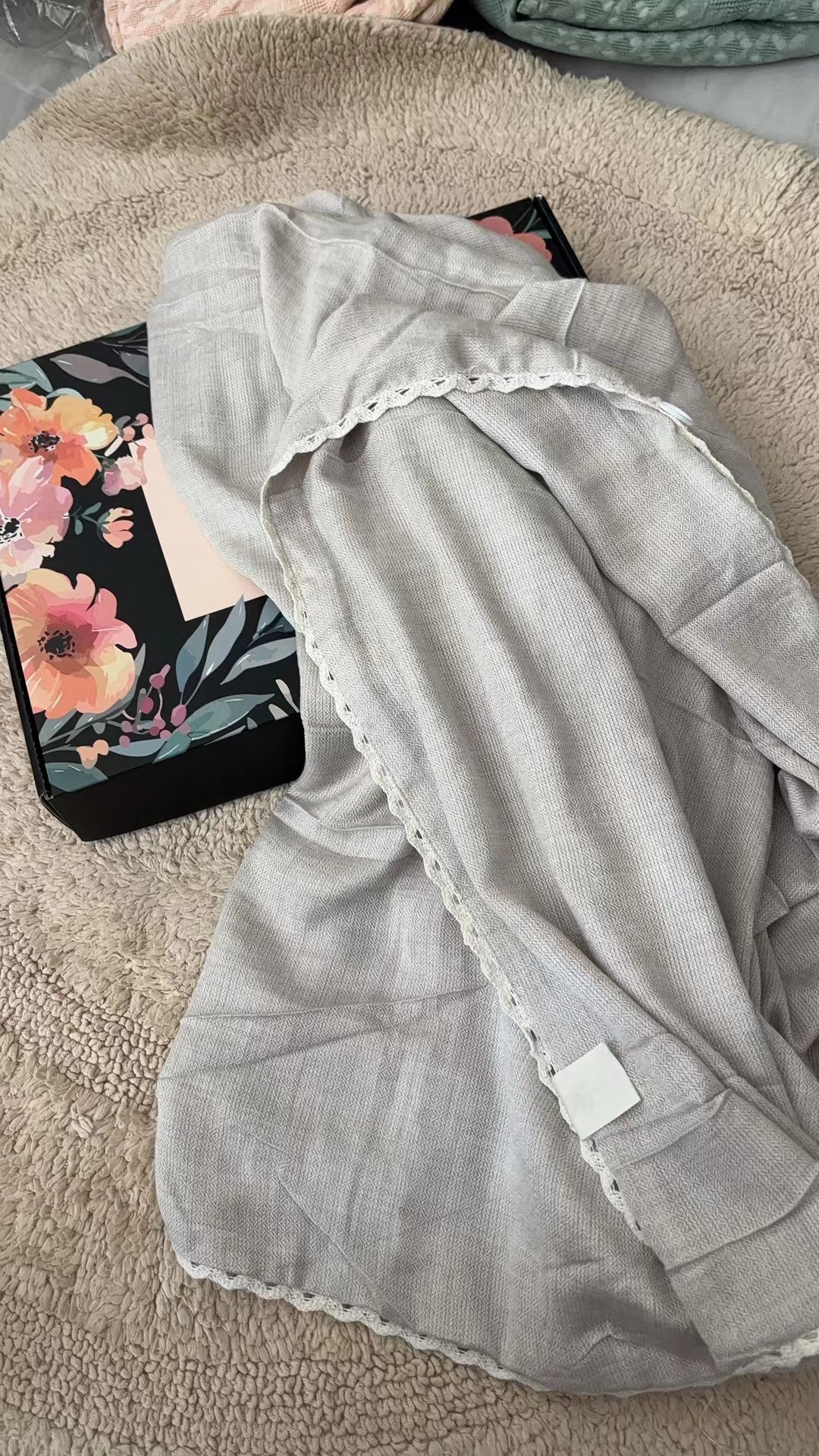 680款双层麻手工软沙多用途巾