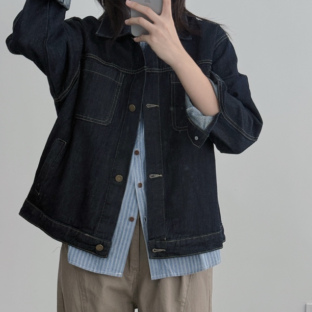 美芽 9月11日10:30am直播上新 【星河】全棉原色百搭宽松牛仔外套