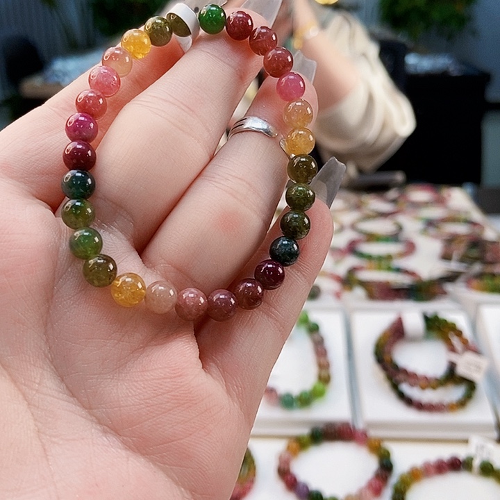 碧玺手链未镶嵌G2492单圈颜色微差发1