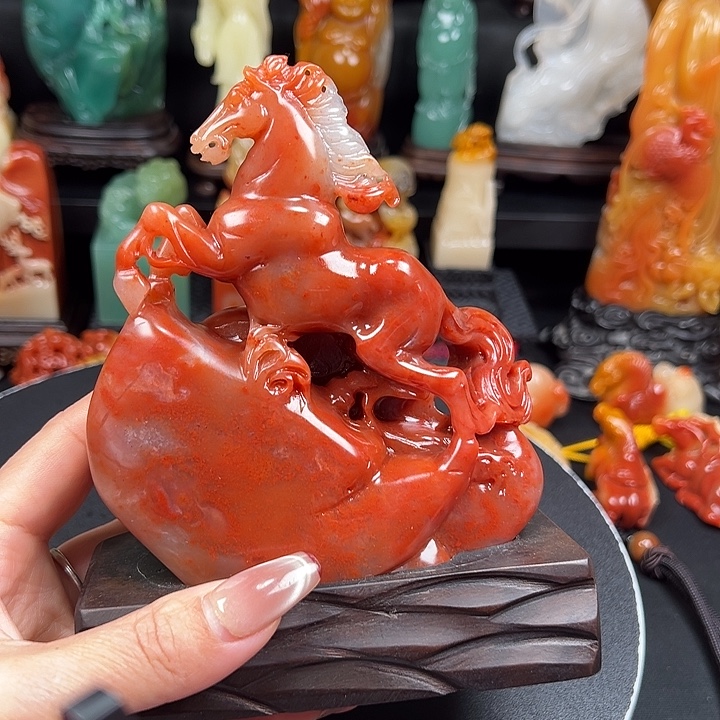 寿山石高山水冻石