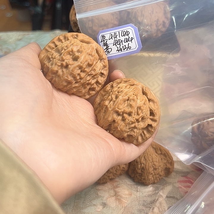 文玩核桃把件白狮子