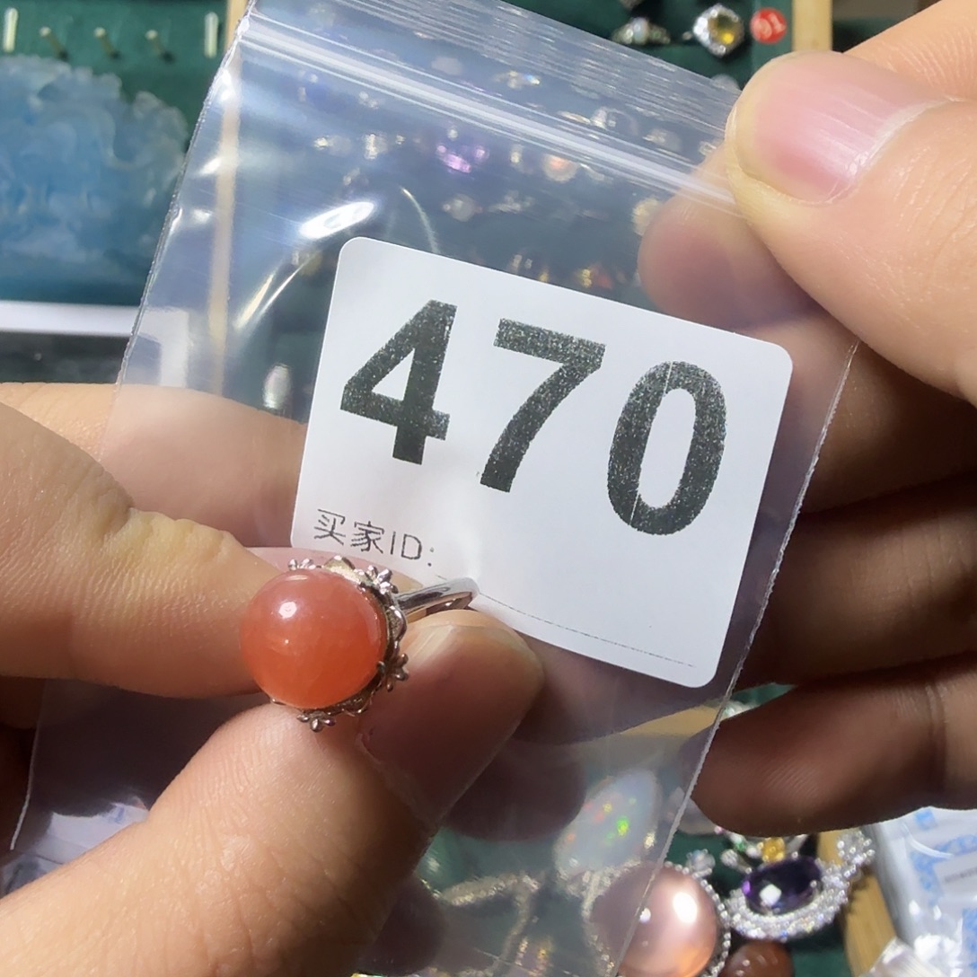 *****菱锰矿（红纹石）银S925镶嵌戒指
