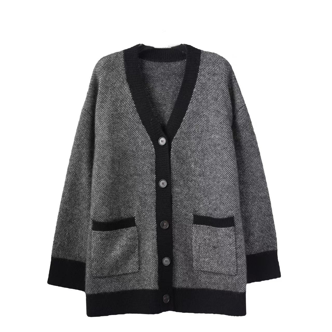 CHUANBAI秋冬100%牦牛绒气质氛围感外套上衣针织开衫-605115