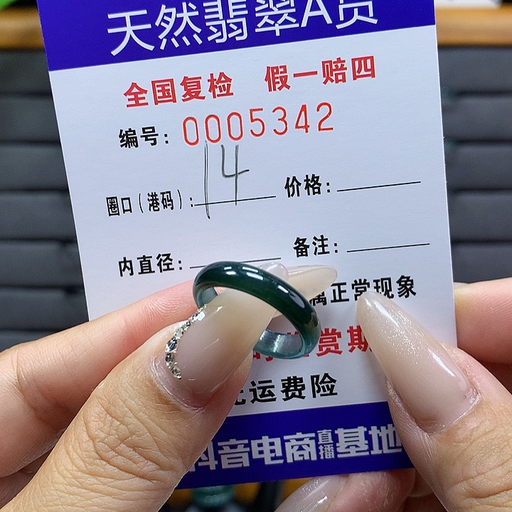 翡翠戒圈未镶嵌     5342