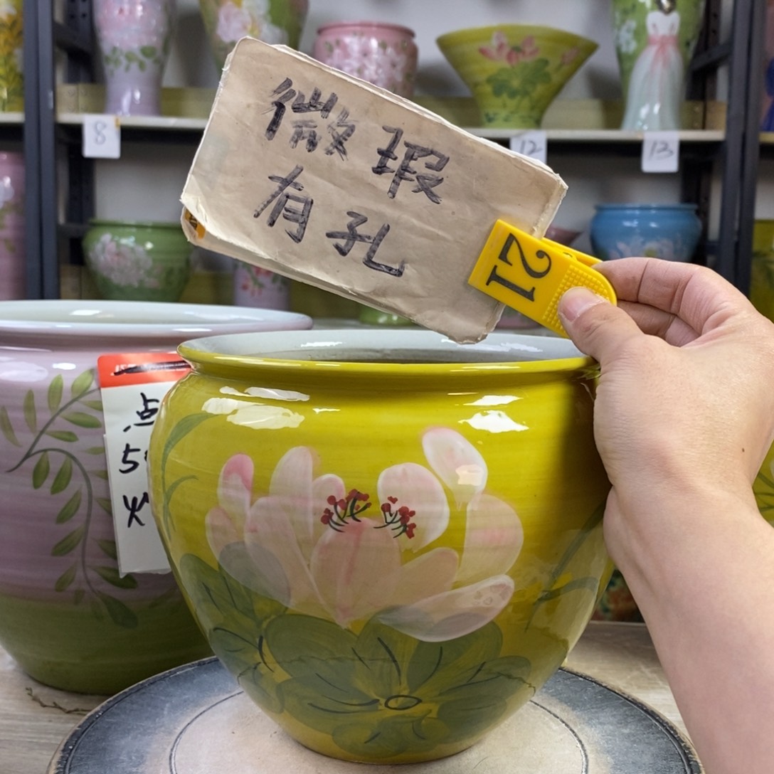 景德镇手工手绘陶瓷花盆