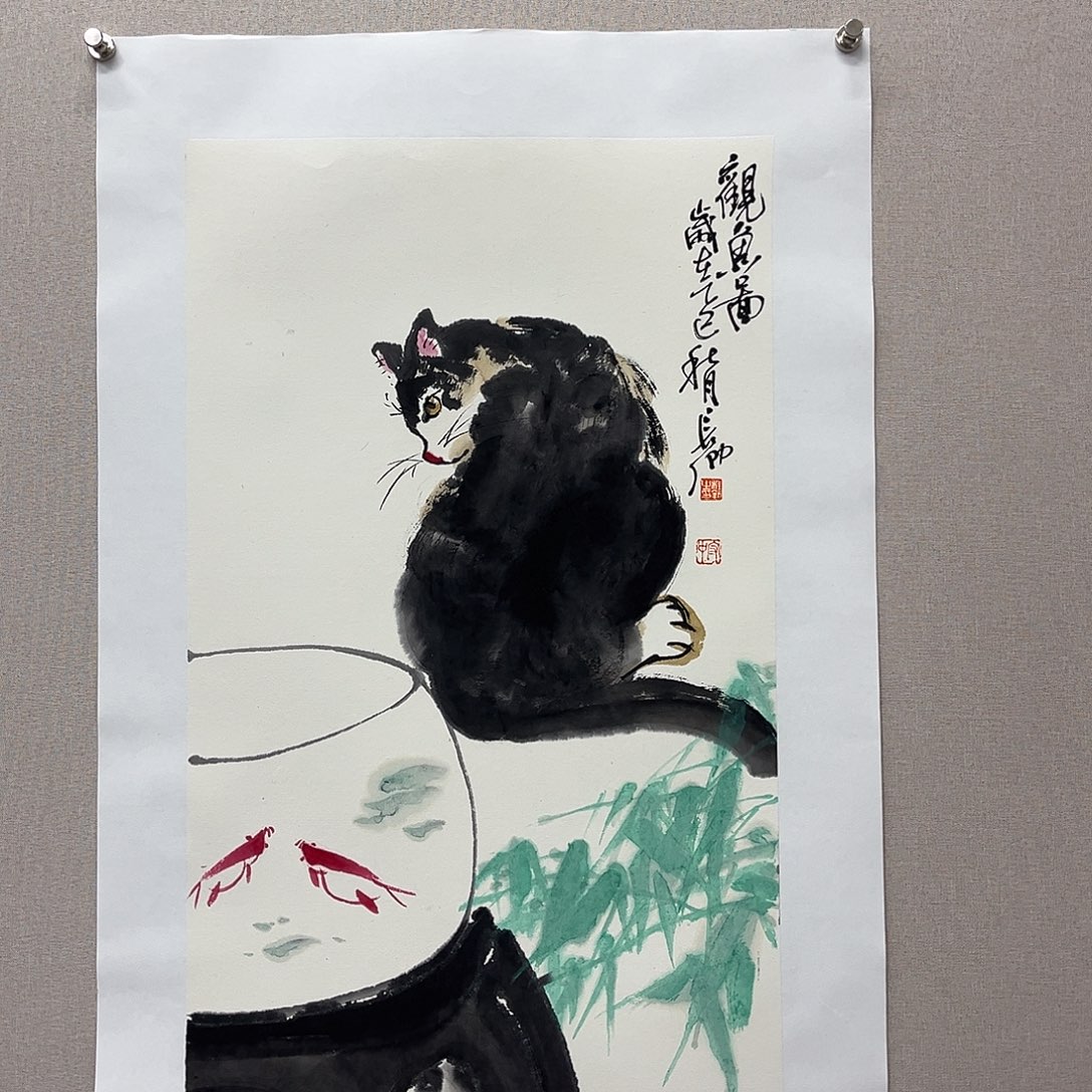 国画艺术家真人手绘