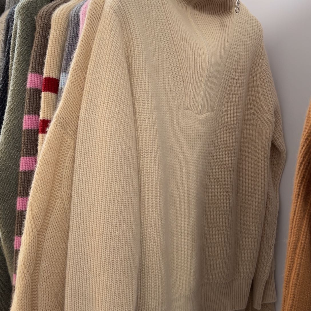 基础 半拉链 羊绒衫