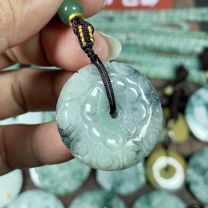 【闪购商品】翡翠颈饰未镶嵌玉吊坠翡翠玉算盘扣