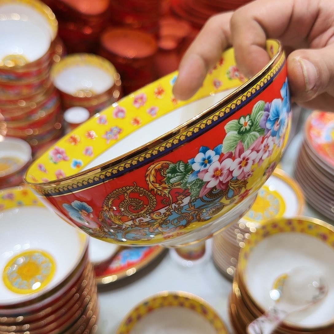 深***鱼搪瓷陶瓷骨瓷餐具家用高温