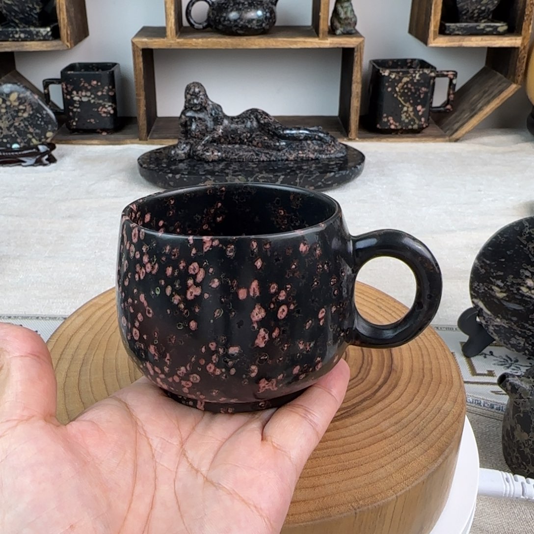 梅花玉红梅办公茶杯杯
